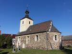 Naundorf, evangelische Kirche, sp�tromanische Feldsteinkirche aus dem 13.