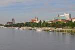 Magdeburg von der Elbebrcke aus gesehen am 26.07.2010