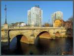 Die Zollbrücke in Magdeburg überspannt im Stadtteil Werder die Zollelbe, einen alten Nebenstrom der Elbe.