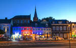 Abenstimmung am Willi-Brandt-Platz in Flensburg.