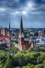 Flensburg - Blick vom Wasserturm Mrwik in sdlicher Richtung.