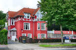Das Rote Haus an der Ballastbrcke in Flensburg beherbergt das Mariencaf.