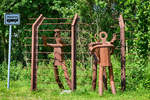 Von Jugendlichen errichtete Skulptur an der KZ-Gedenk- und Begegnungssttte Ladelund.