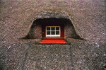 Reetdach mit Fenster im Dr.-Carl-Haeberlin-Friesen-Museum in Wyk auf Fhr.