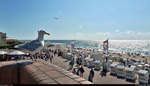 Strandblick mit Mwe in Westerland (Gemeinde Sylt).