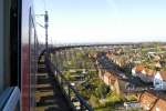 Rendsburg von der Eisenbahn-Hochbrücke aus gesehen.