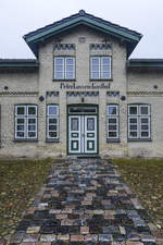 Der Eingang zum Heimatmuseum von Christian Lassen im Dorf Jardelund westlich von Flensburg.