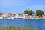 Die Schleistadt Kappeln vom Aussichtspunkt an der Schleibrcke aus gesehen.