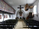 Grosolt, Innenraum der evangelischen Kirche, Kanzel von 1614 (25.09.2020)