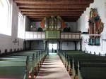 Satrup, Orgelempore in der evangelischen St.