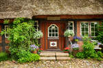 Eingangstur zom Hollnderhof in Wagersrott in Angeln (Schleswig-Holstein).