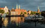 Treppengiebel und Backsteinbauweise prgen das Bild der Hansestadt Lbeck.