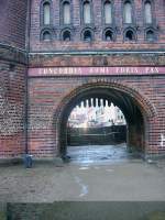 Lbeck, Detail Holstentor, Sommer 2005