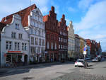 Historische Stadthuser Anfang April 2019 in der Engelsgrube in Lbeck.