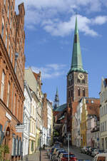 Altstadt Lbeck - Engelsgrube mit St.-Jakobi-Kirche.