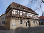 Erfurt, sptgotisches Speicherhaus, erbaut 1469 (10.04.2023)
