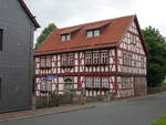 Schmerbach, Fachwerkhaus in der Waltershuser Landstrae (05.06.2022)