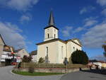 Prmitz, klassizistische evangelische Kirche, erbaut 1833 (19.10.2022)