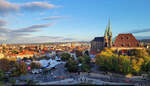 Ansicht vom Petersberg auf den Erfurter Domplatz.