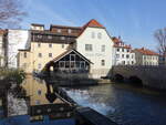 Erfurt, neue Mhle, technisches Museum an der Schlsserbrcke (10.04.2023)