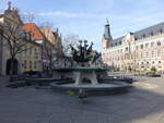 Erfurt, neuer Angerbrunnen von Waldo Drsch am Anger (10.04.2023) 