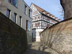 Erfurt, Fachwerkhaus in der Furthmühlgasse (10.04.2023)