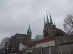 Der Erfurter Dom vom Domplatz gesehen am 5.April 2013