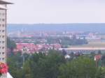 Erfurt-Nord mit Blick auf das Zentrum und den Erfurter Dom; 09.07.2007