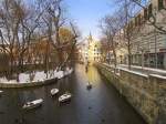 Blick auf von der Schlsserbrcke auf den Fluss Gera, am 14.03.2013 in Erfurt.