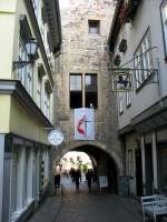 Erfurt, Krmerbrcke Blick in Richtung Wenigemarkt, 17.10.2007  