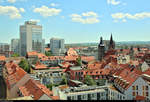 Nach dem leicht abenteuerlichen Aufstieg zum Turm der gidienkirche bietet sich ein wunderbarer Blick auf das Erfurter Stadtgebiet.