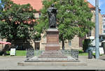 Blick auf das Martin-Luther-Denkmal am Anger in Erfurt.