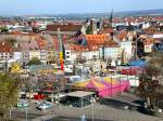 Erfurt, Domplatz mit Frhlingsrummel.