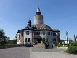 Burg Posterstein,  Hhenburg auf einem Felsvorsprung ber dem rechten Ufer der Sprotte, erbaut im 12.