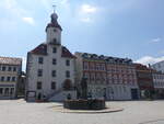 Schmlln, historisches Rathaus am Markt (24.06.2023)