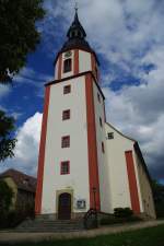 Posnitz, Friedenskirche mit Silbermann Orgel, Kreis Altenburger Land (18.07.2011)