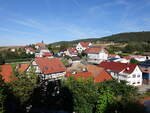 Ausblick auf die Ortsmitte von Fretterode im Landkreis Eichsfeld (26.09.2023)