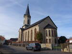 Friedrichswerth, evangelische Gustav Adolf Kirche, erbaut von 1855 bis 1860 (12.11.2022)