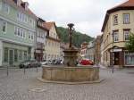 Waltershausen, Marktplatz mit Brunnen (13.06.2012)