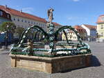 Ohrdruf, Osterbrunnen am Marktplatz (16.04.2022)