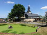 Grokundorf, evangelische Kirche, erbaut von 1748 bis 1750 (25.06.2023)