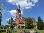 Mohlsdorf, evangelische Kirche, erbaut von 1887 bis 1889 (25.06.2023)