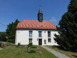 Reichstdt, evangelische Kirche, rechteckige Saalkirche mit Dachreiter (24.06.2023)