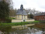 Leitlitz, evangelische Dorfkirche, kleine Saalkirche erbaut 1789 (29.04.2023)