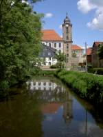 Hildburghausen, Stadtverwaltung und Pfarrkirche (10.06.2012)