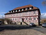 Groliebringen, mittelalterliche Wasserburg, seit 1993 Landhotel (23.04.2023)