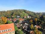 Blick vom Bergfried der Burgruine Camburg am 18.10.21