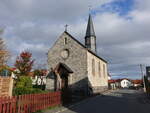 Peuschen, evangelische Kirche an der Ortsstraße (19.10.2022)