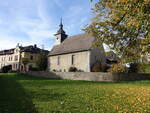Linda, evangelische Dorfkirche, romanische Saalkirche (20.10.2022)