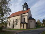 Weltwitz, evangelische Kirche, romanische Saalkirche (20.10.2022)